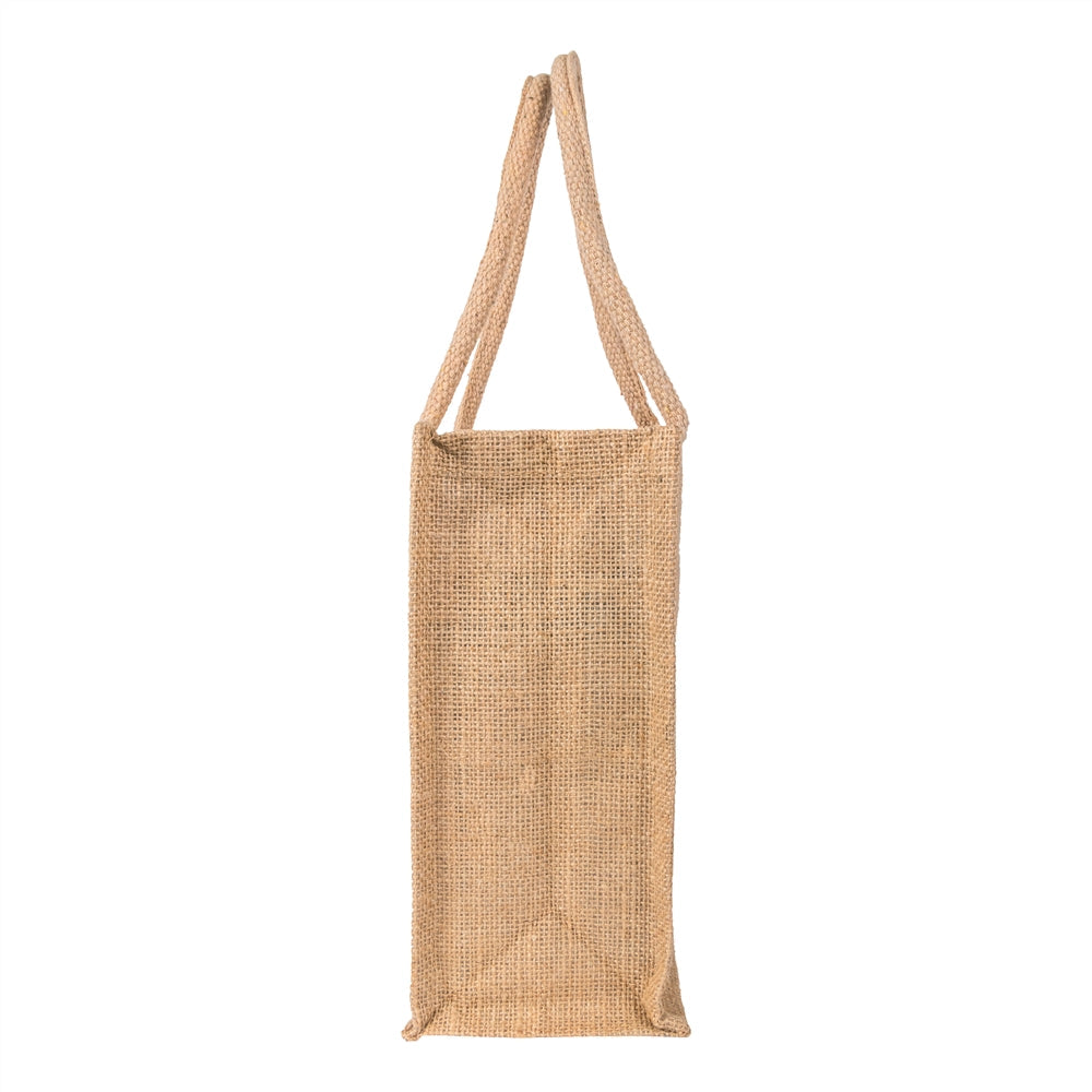10x11x5 inch Natural Jute Bag – With Zip — view 3