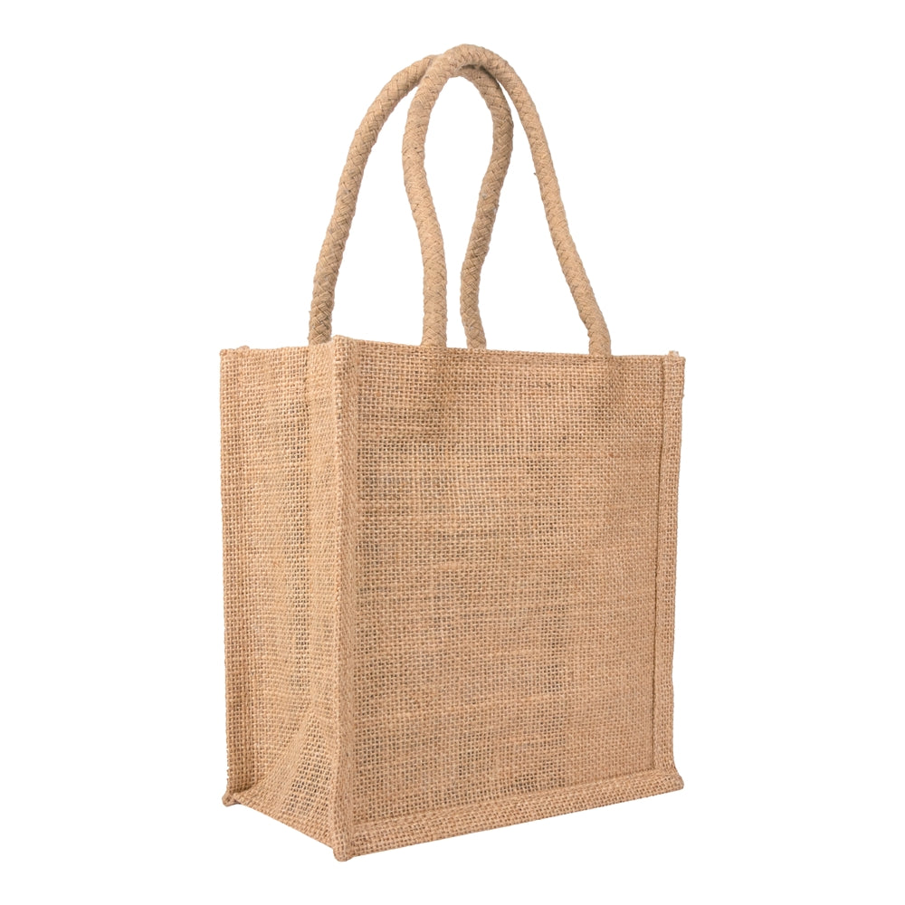 7x8x4 inch Natural Jute Bag – Without Zip — view 1