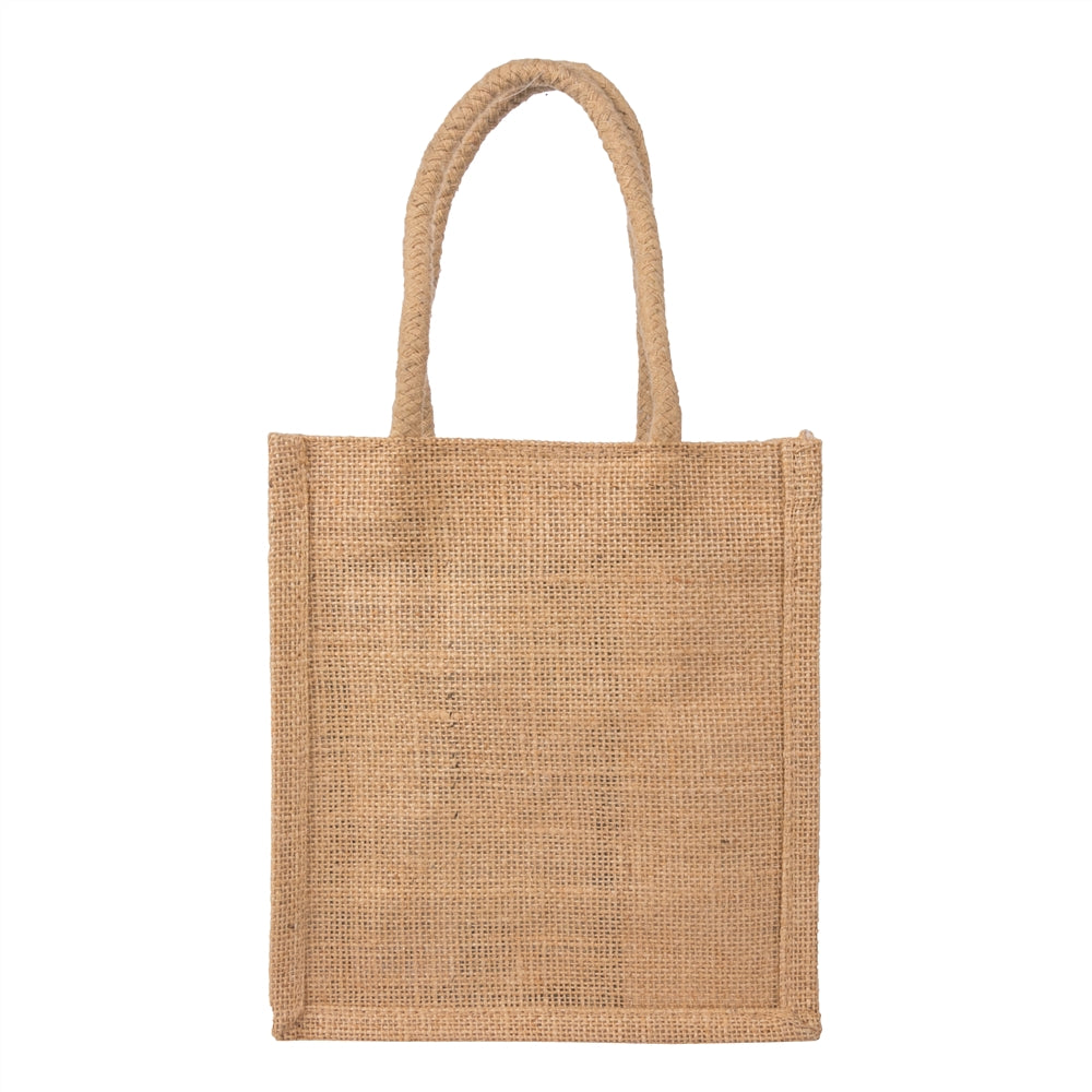7x8x4 inch Natural Jute Bag – Without Zip — view 2