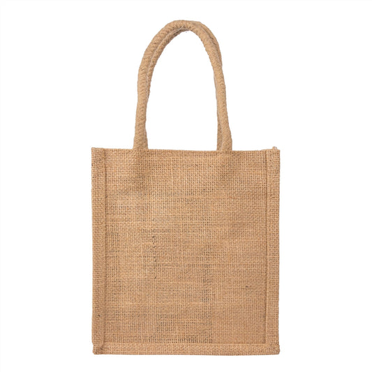 7x8x4 inch Natural Jute Bag – Without Zip — view 2