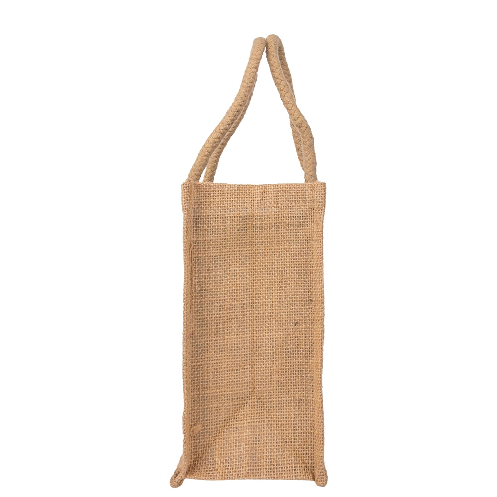 7x8x4 inch Natural Jute Bag – Without Zip — view 3