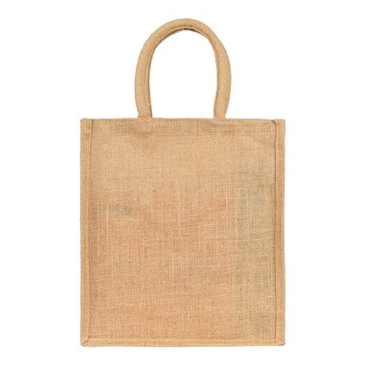 12x14x5 inch Natural Jute Bag – With Zip — view 2