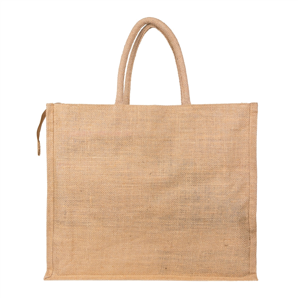 18x16x5 inch Natural Jute Bag – With Zip — view 2