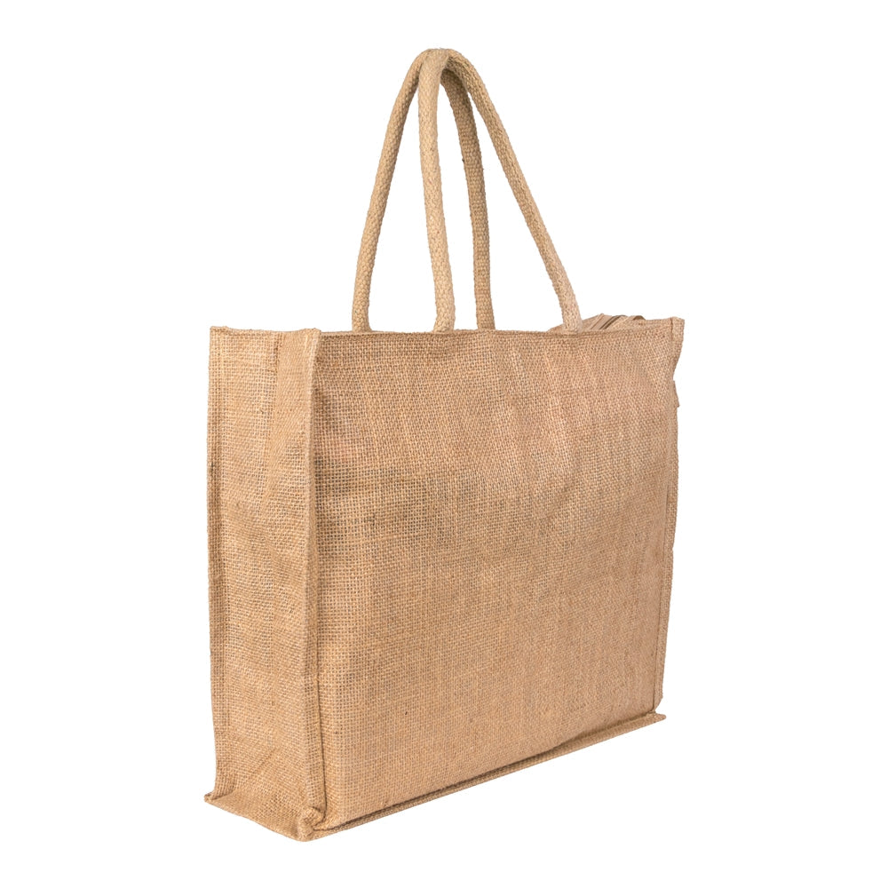 16x14x5 inch Natural Jute Bag – With Zip — view 1