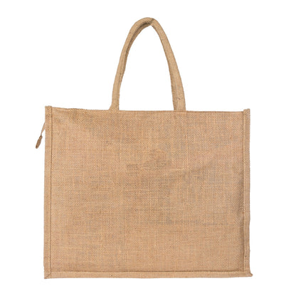 16x14x5 inch Natural Jute Bag – With Zip — view 2