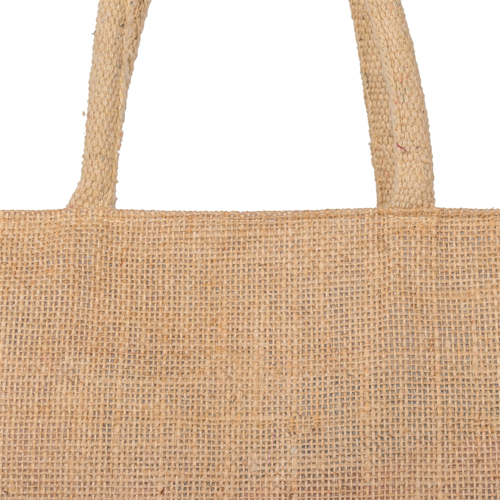 16x14x5 inch Natural Jute Bag – With Zip — view 4