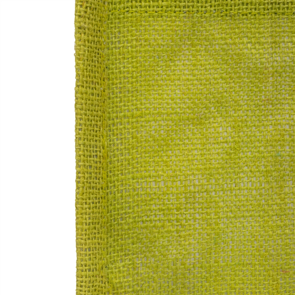 Olive Green Jute Window Gift Bag with Wooden Ring Handle — view 5