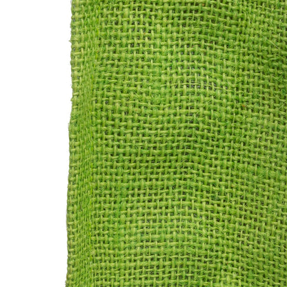 Lime Green Jute Window Gift Bag with Wooden Ring Handle — view 5
