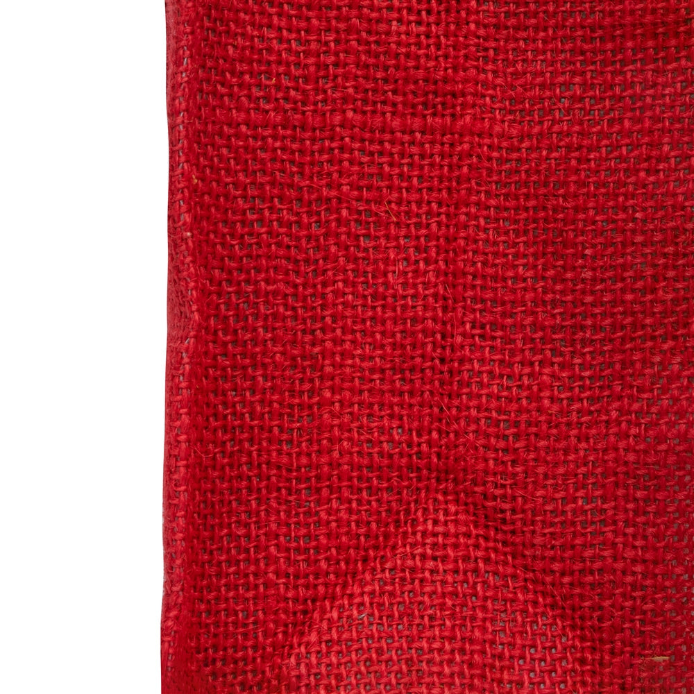 Classic Red Jute Window Gift Bag with Wooden Ring Handle — view 5