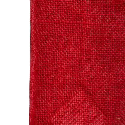 Classic Red Jute Window Gift Bag with Wooden Ring Handle — view 5