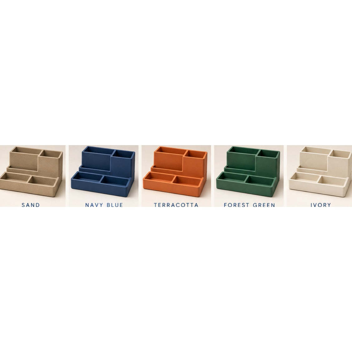 Atelier Desk Organizer — details and available finishes