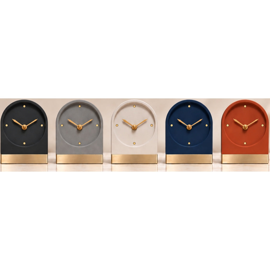 Imperial Concrete Desk Clock — details and available finishes