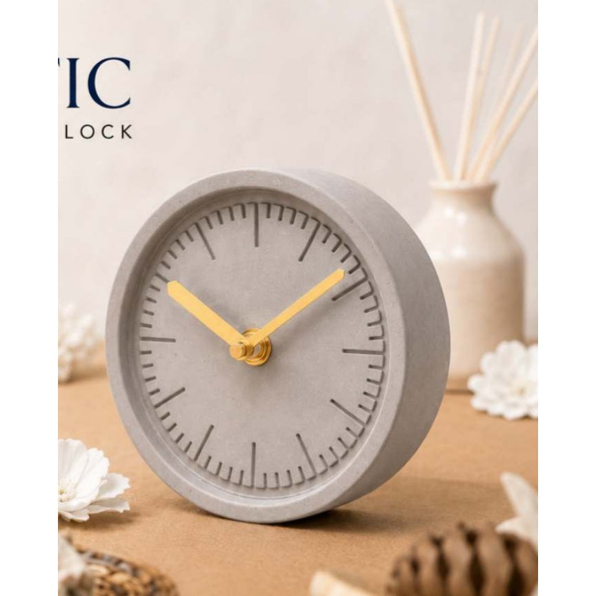 Eclectic Concrete Desk Clock — product view