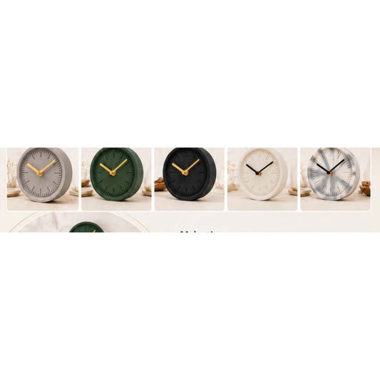 Eclectic Concrete Desk Clock — details and available finishes