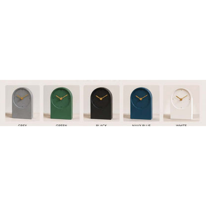 Arch Concrete Desk Clock — details and available finishes