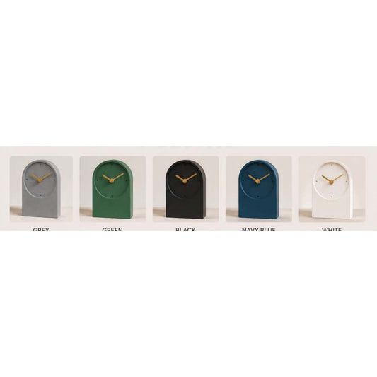 Arch Concrete Desk Clock — details and available finishes