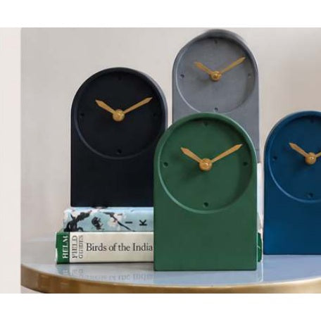 Arch Concrete Desk Clock — details and available finishes