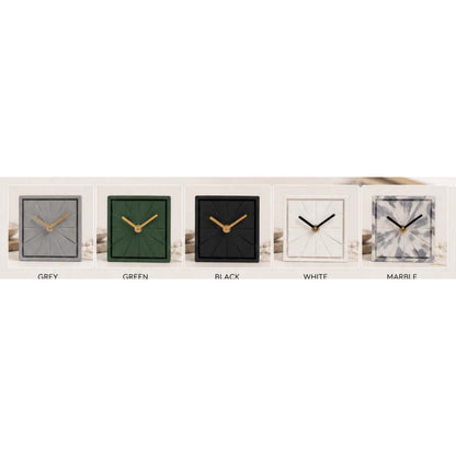 Elegance Concrete Desk Clock — details and available finishes