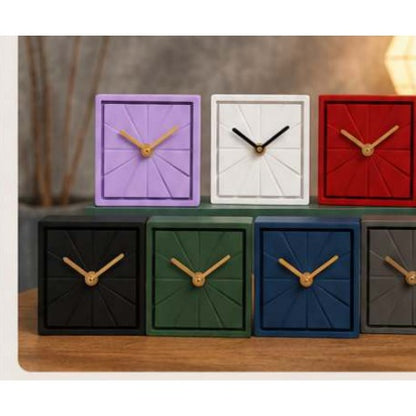 Elegance Concrete Desk Clock — details and available finishes