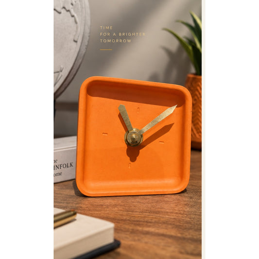 Edge Concrete Desk Clock — product view