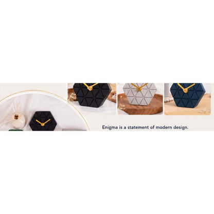 Enigma Concrete Desk Clock — details and available finishes