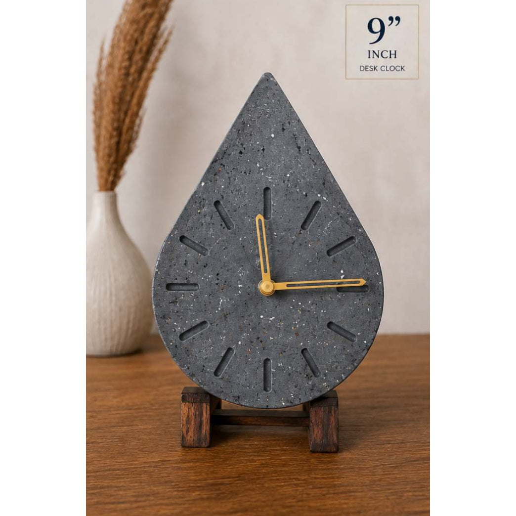 Droplet Concrete Desk Clock — product view