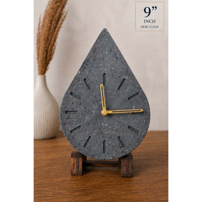 Droplet Concrete Desk Clock — product view