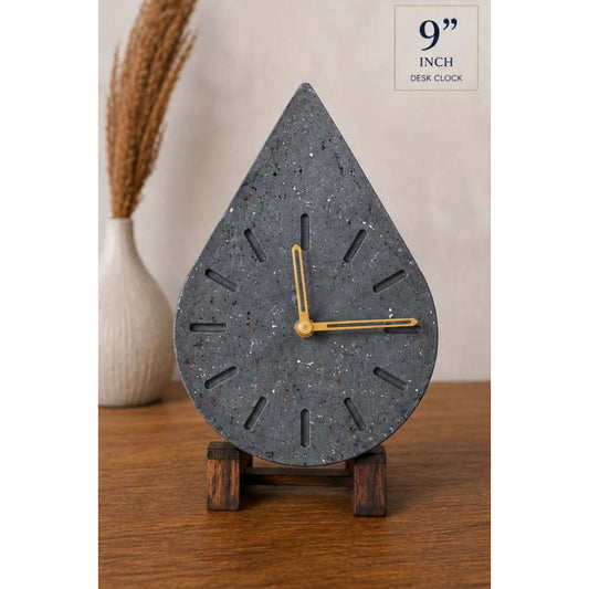 Droplet Concrete Desk Clock — product view