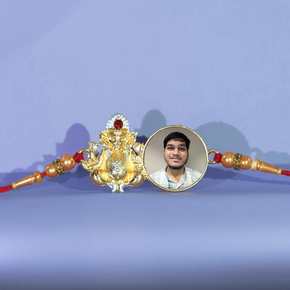 Personalized Metal Rakhi - Elegant Bro Design