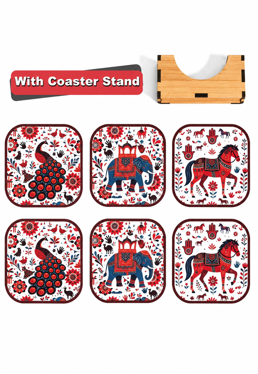Wooden Tea Coaster Set