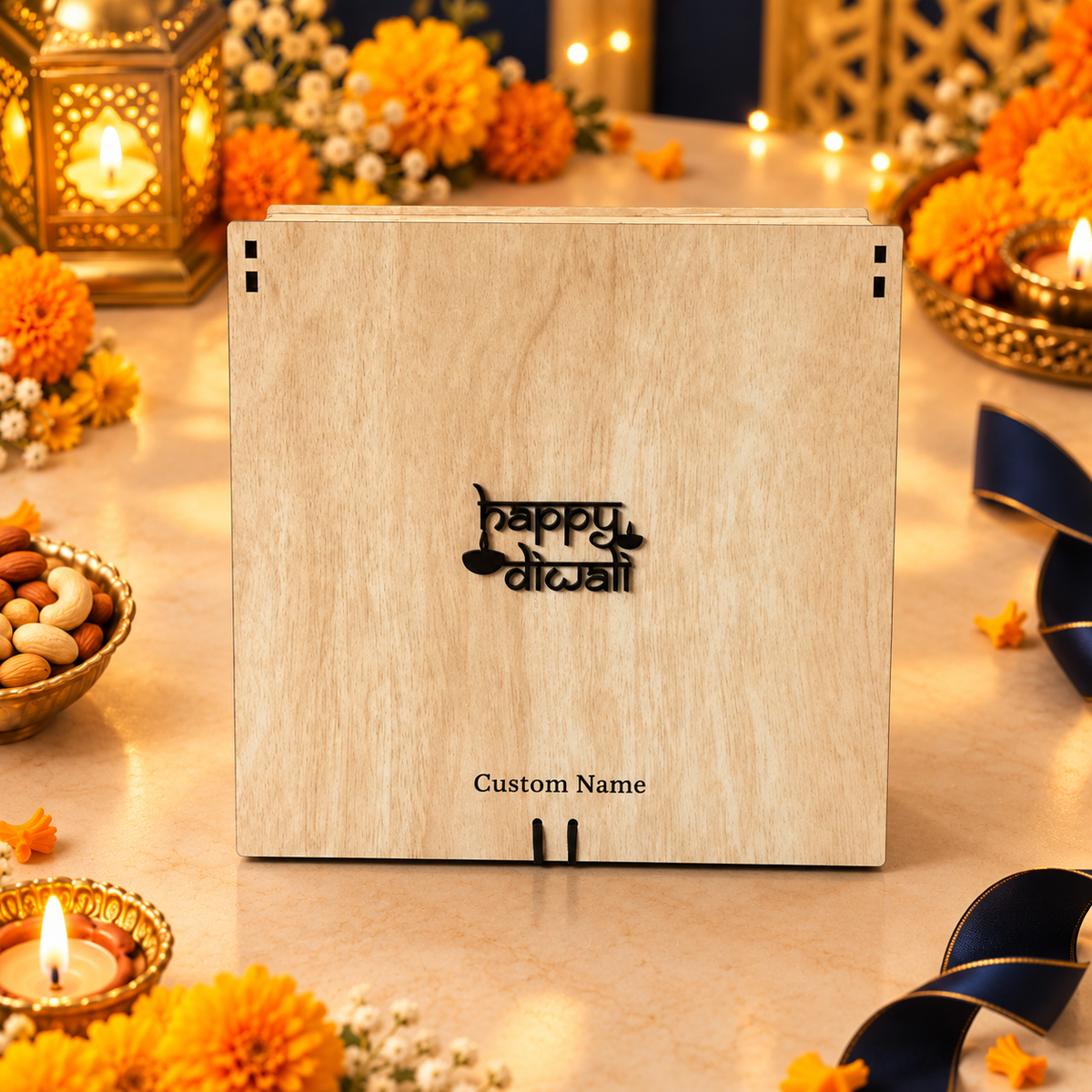 Prelam MDF Box – 10x10x3 Inch – primary view in Diwali setting