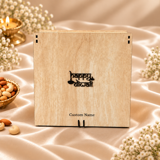 Prelam MDF Box – 10x10x3 Inch – primary view on cream satin background