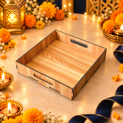 Prelam MDF Tray – 10x10x2 Inch – primary view in Diwali setting