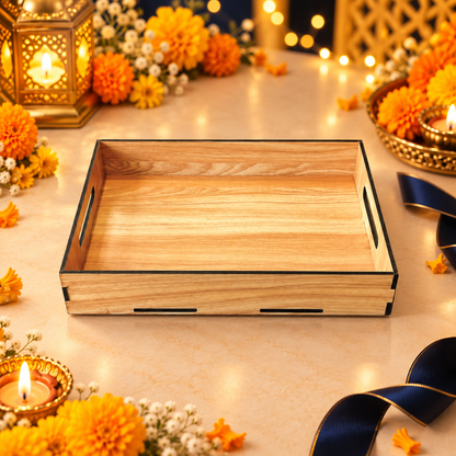 Prelam MDF Tray – 12x8x2 Inch – secondary view in Diwali setting