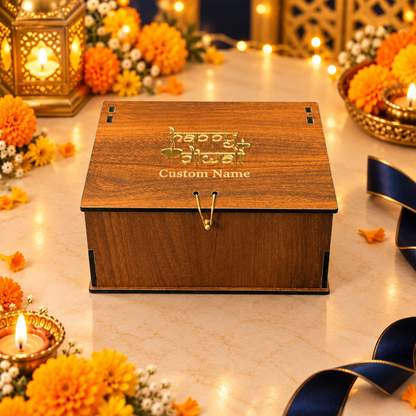 Vertical Prelam MDF Diwali Box – 2 Glass Jars (100gm) – secondary view in Diwali setting